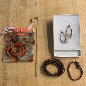 Bundle of Chan Luu Bracelets, necklace and earrings